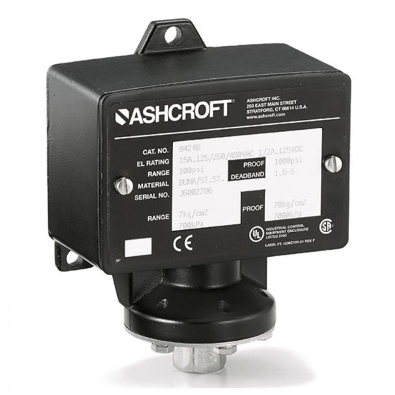 Ashcroft Type H Series Watertight Enclosure Hydraulic High Pressure Switch